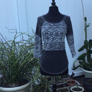 Charcoal gray top xs